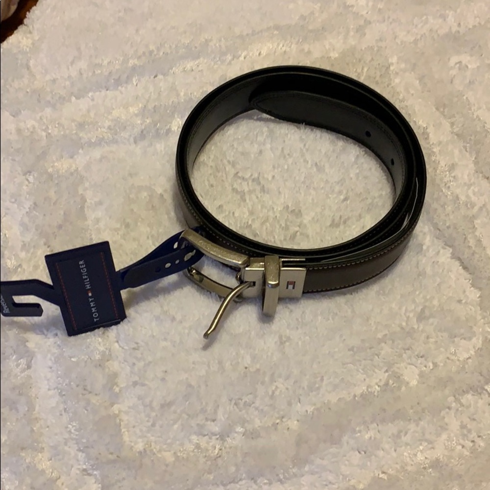 Tommy Hilfiger boys brown leather belt NEW